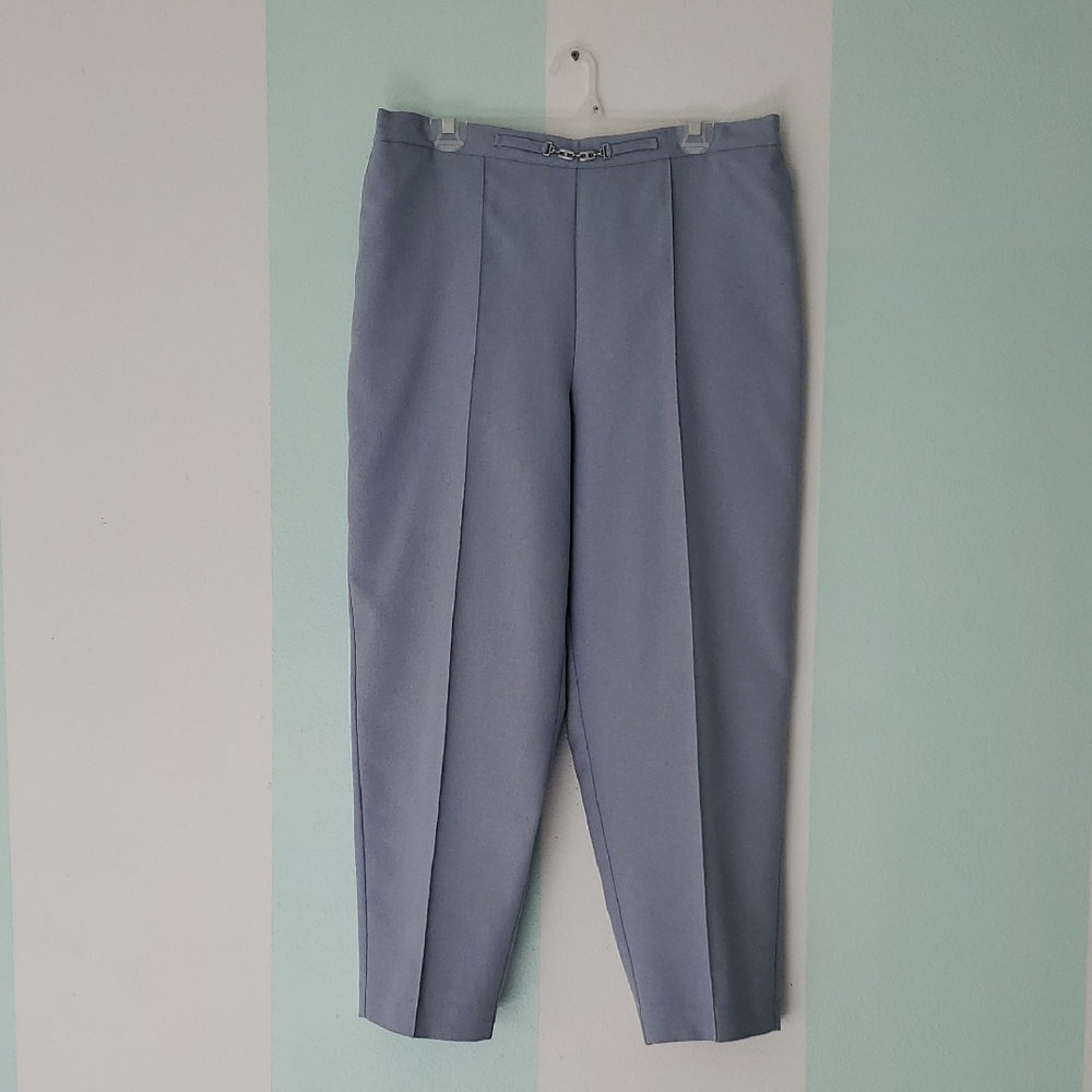 Alfred Dunner Women's Light Blue Trousers‎